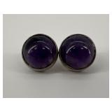 Sterling Silver & Amethyst Earrings