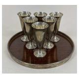 Alvin Sterling Cordial & Tray Set