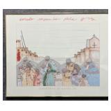 "Navidad" Christmas in Santa Fe Print Signed