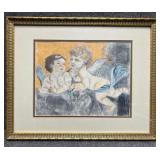 Original Drawing on Paper Signed Judy 