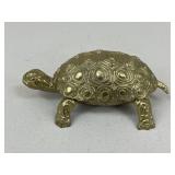 FraMol Brass Turtle Trinket Box