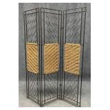 Metal & Wicker Room Divider