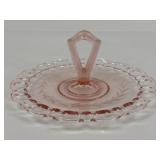 Pink Depression Glass Serving Plate