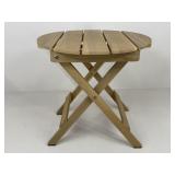 Wooden Round Folding Table