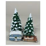 Dept 56 Lighted Trees & Figure