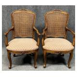 Henredon Cane Back Dining Arm Chairs