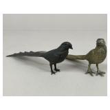 Pair Of Metal Pheasants