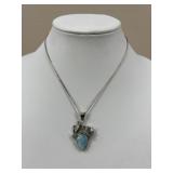 Sterling Silver Necklace w/ Stone