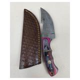 Custom Gut Hook Knife w/ Sheath