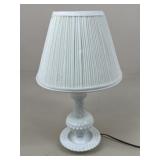 Milk Glass Lamp w/ Shade