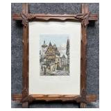 Hand Colored Etching Signed Heiner Krasser