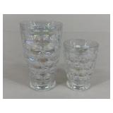Vintage Federal Glass Iridescent Tumblers+|8 pc