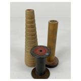 Vintage wooden Spools / 3 pc