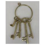 Decorative Brass Keys On Key Ring