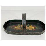 Vintage Painted Metal Tray w/ Handle