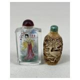 Asian Style Snuff Bottles / 2 pc