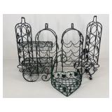 Wrought Iron Baskets & Wine Racks|7 pc