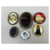 Brooches / 6 pc