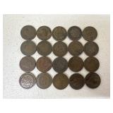 Indian Head Pennies / 20 pc