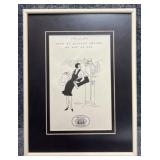 'Raffles Singapore' Art Deco Illistartion litho