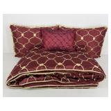 Sz Queen Comforter W/ Shams & Accent Pillow|4 pc