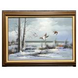 Original Painting on Canvas Signed B. Wilder
