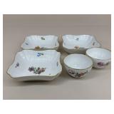 Royal Copenhagen Porcelain Serving Bowls / 5 pc