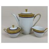 Vintage Hutschenreuther Porcelain Coffee Set / 3pc