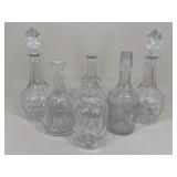 Crystal Decanter Assortment / 6 pc