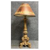 Ornate Resin Table Lamp w/Shade