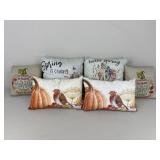 Spring & Fall Throw Pillows / 6 pc