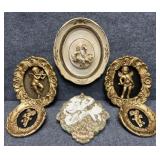 6/PC Demesional Cherub Wall Decor Assortment