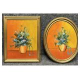 2/PC Still Life Original Painting on Panel