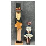Free Standing Patriotic Porch Decor / 2 pc