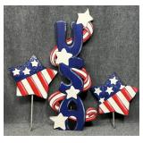 Patriotic Yard Decor / 3 pc
