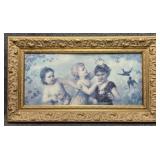 'Children w/ Roses' Victorian Print on Canvas