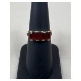Sz 6 10k Gold & Garnet Ring