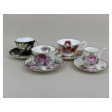 Regency, Royal Albert+ Tea Cups & Saucers / 4 Sets