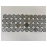 Pre 1964 Jefferson Nickels / 40 pc