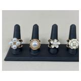 Sz 11 Gold Tone Rings / 4 pc