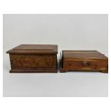 Wood Keepsake Boxes / 2 pc