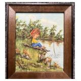 Original Painting on Canvas Signed F. Addison