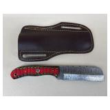 Custom Damascus Fixed Blade W/ Sheath