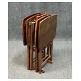 Wood TV Trays W/Stand