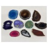 Dyed & Polished Agate Slices/10 pc