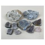 Assorted Crystal & Geode Pieces/ 10 pc