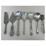 Assorted Silverplate Serving Utensils/ 7 pc