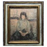 Portrait Enhanced Print on Panel by C. Pissarro