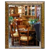 Beveled Mirror in Burled Frame