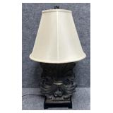 Resin Table Lamp w/Shade